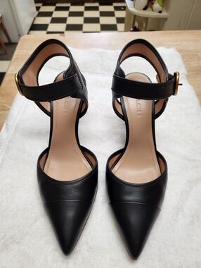 Coach Black Cone Heels